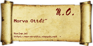 Morva Ottó névjegykártya