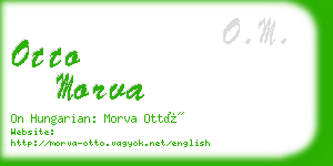 otto morva business card